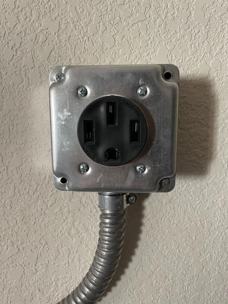 NEMA 14-50 outlet installed for Smart Home Electrical in Taylor Creek