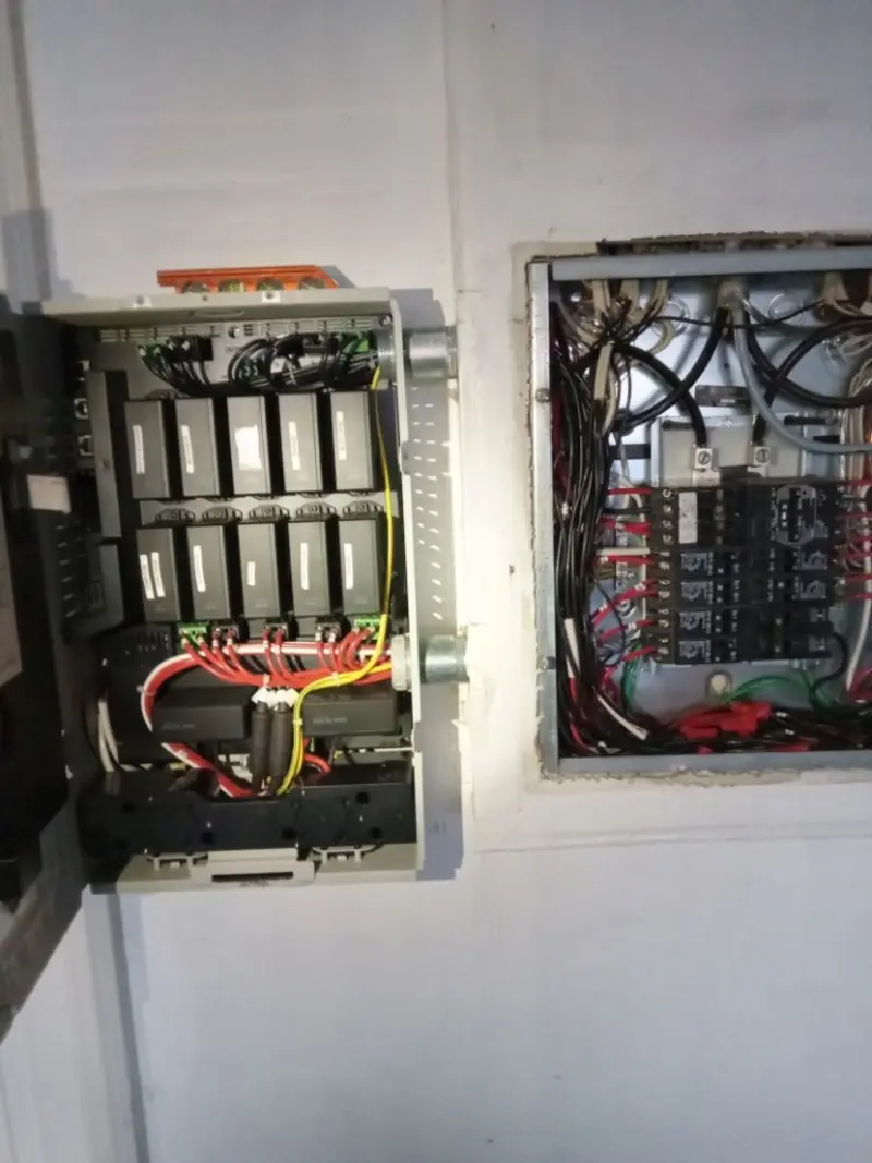 Electrical panel upgrade completed for Security Camera Wiring in Taylor Creek